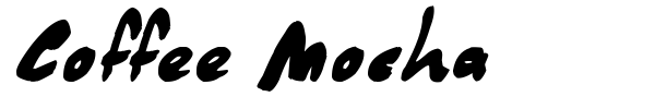 Coffee Mocha font preview